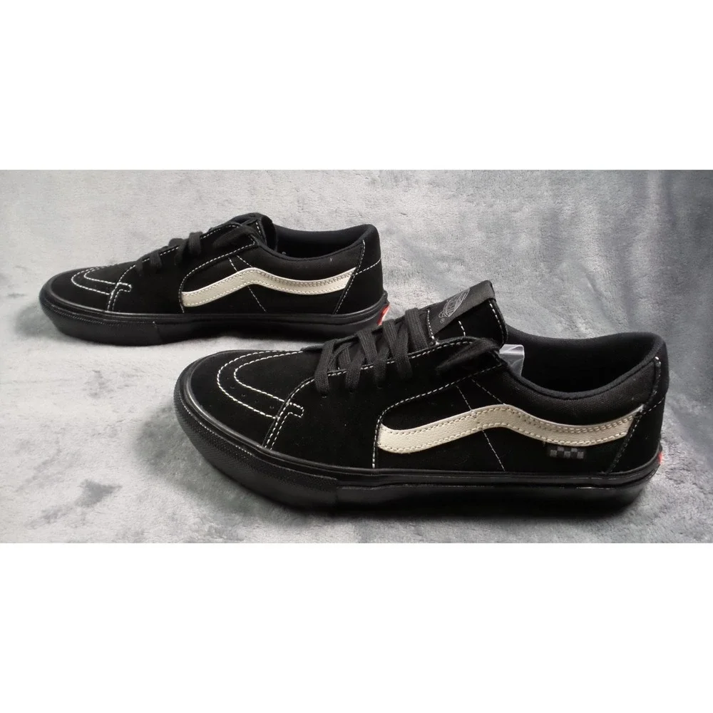Vans Skate Sk8-Low Shoes Mens Size 10.5 Black PopCush Duracap Sneakers NWOB